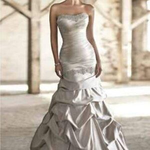 Wedding Dress Essence of Australia Wedding Dress | Size 14-20 | Pewter/Champagne